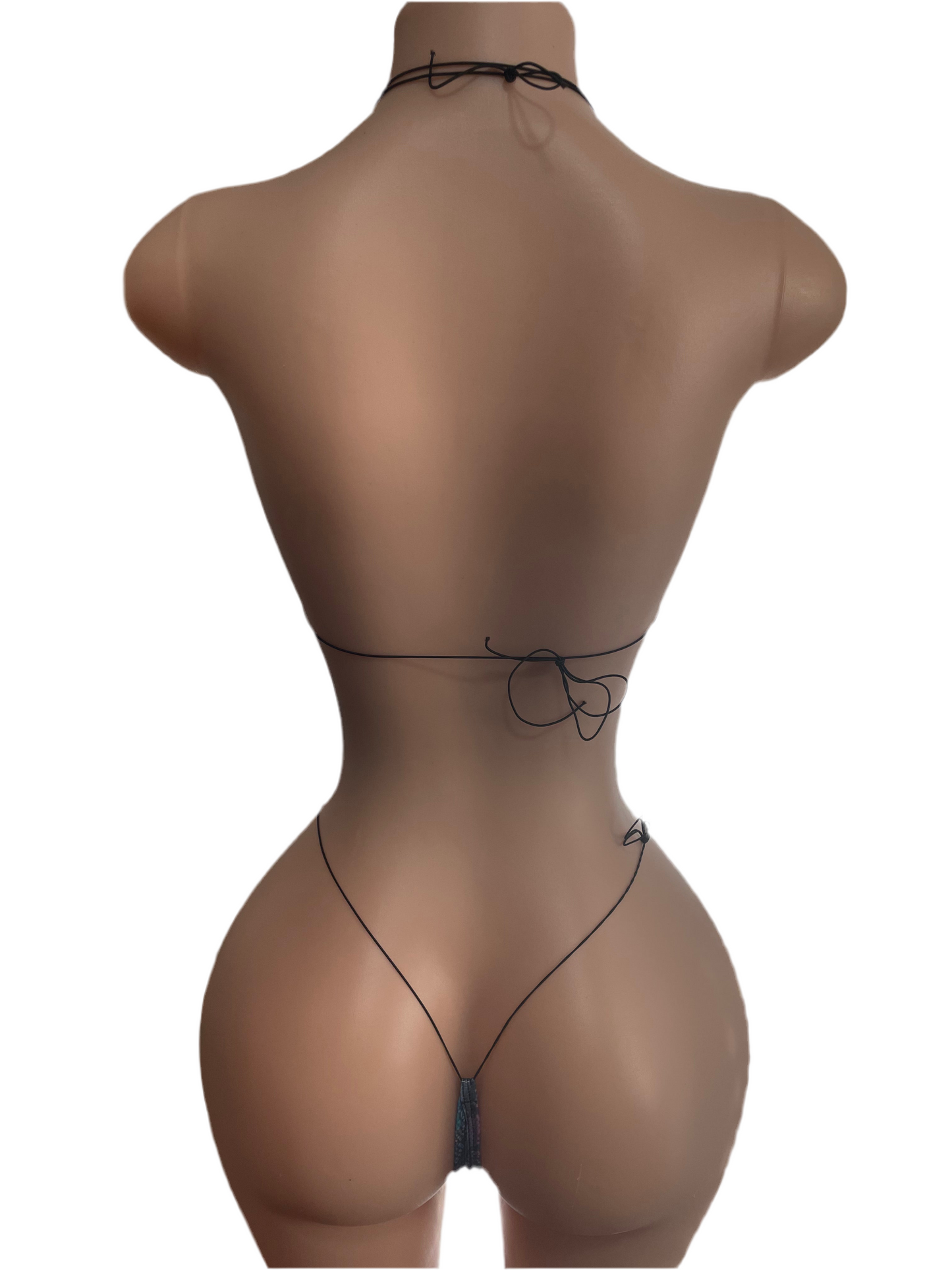 Color-Block Rattler Bikini Set