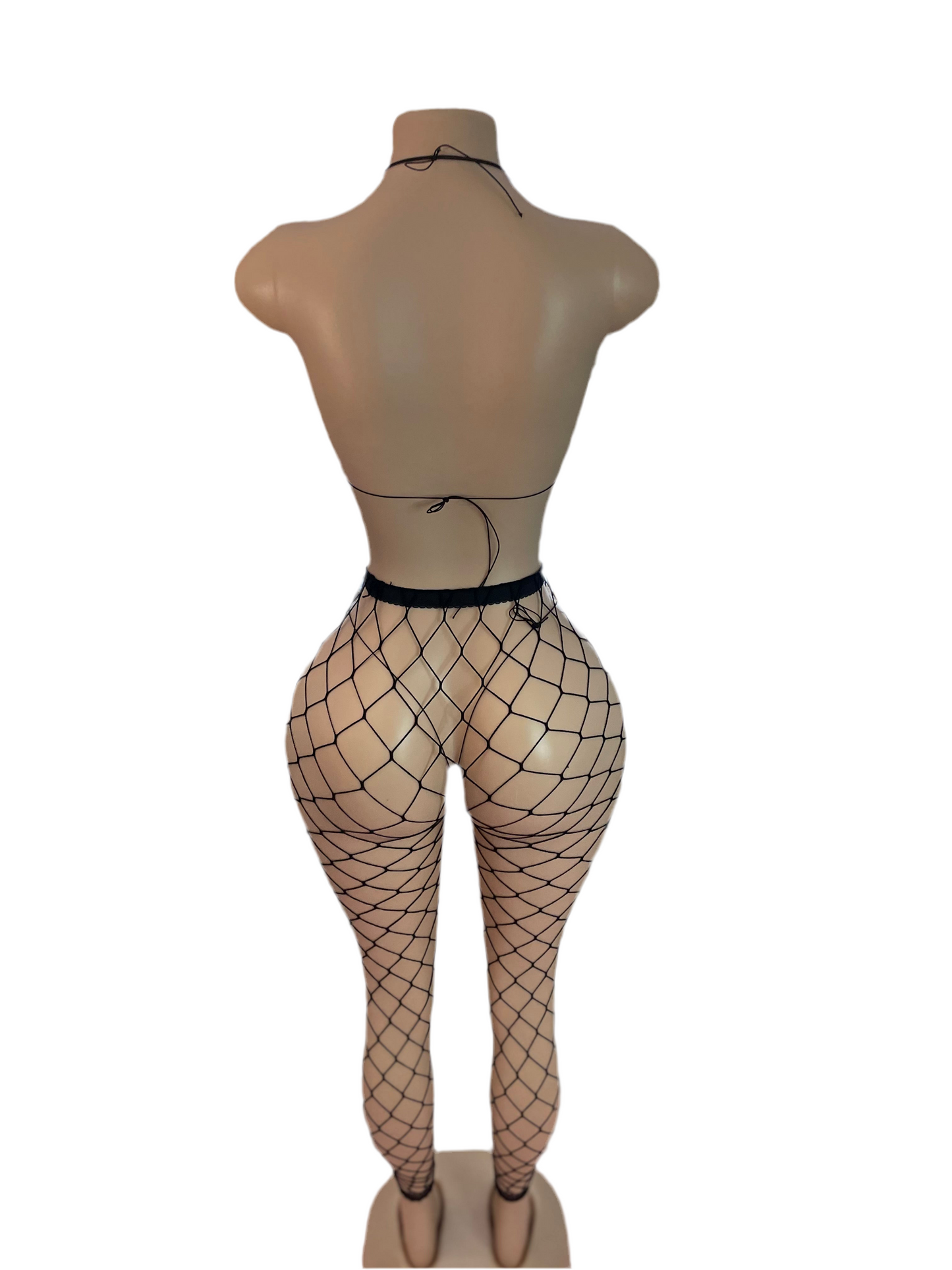 Black Fishnet 3pc Micro Bikini