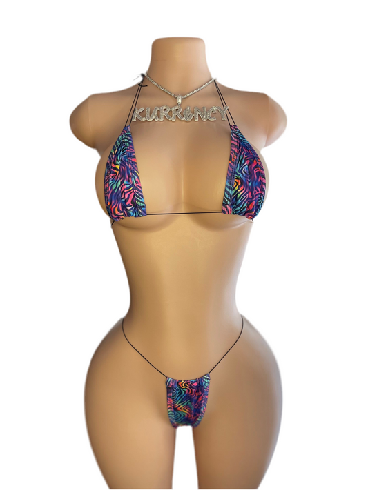 Jungle Rainbow 2pc Micro Bikini Set