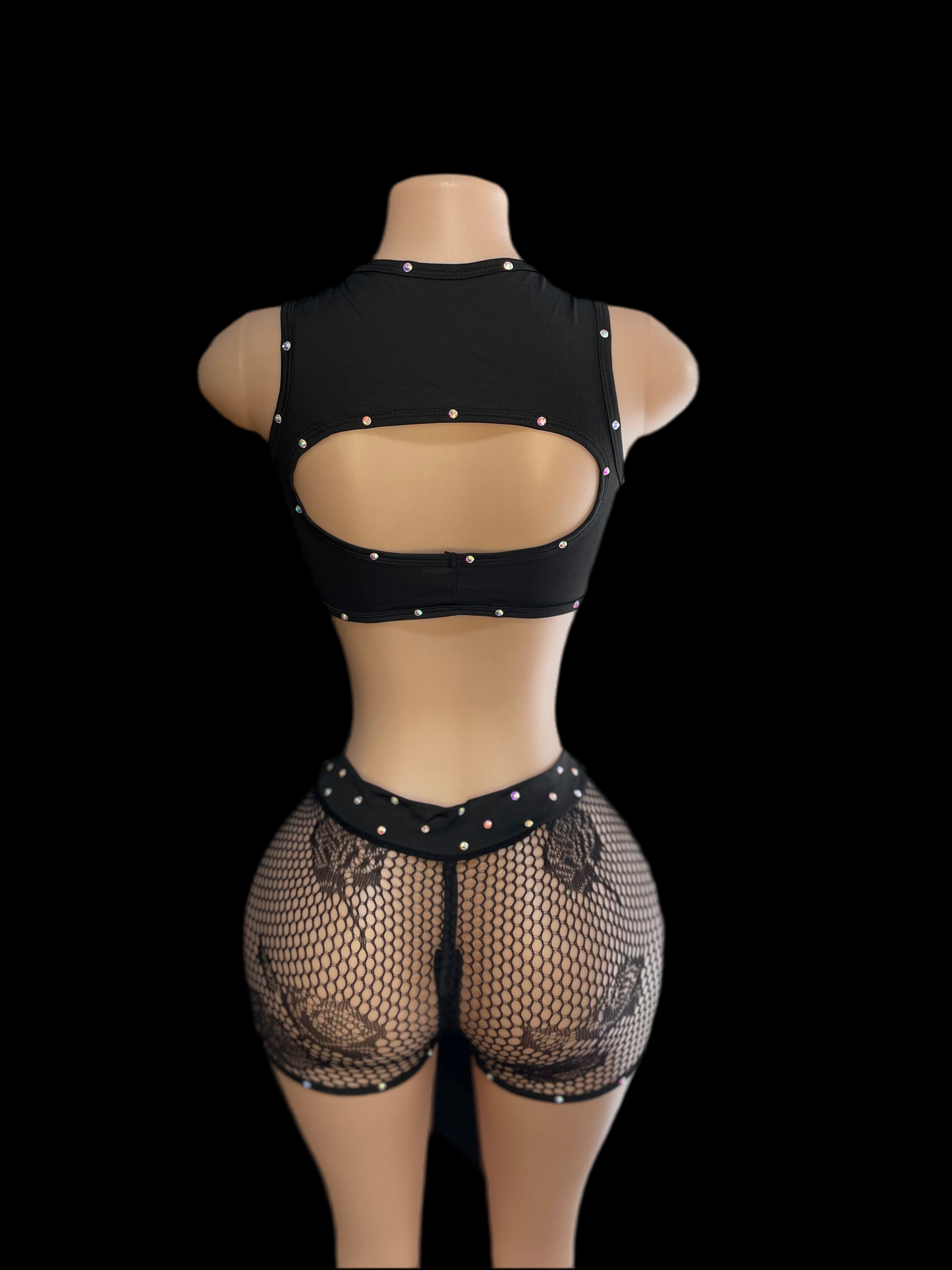 Alexis Black 3pc Micro Bikini Short Set