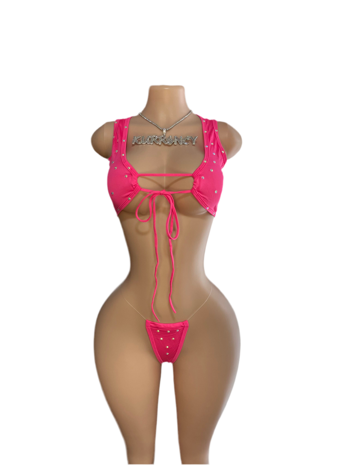 Alexis Pink 3pc Micro Bikini Short Set