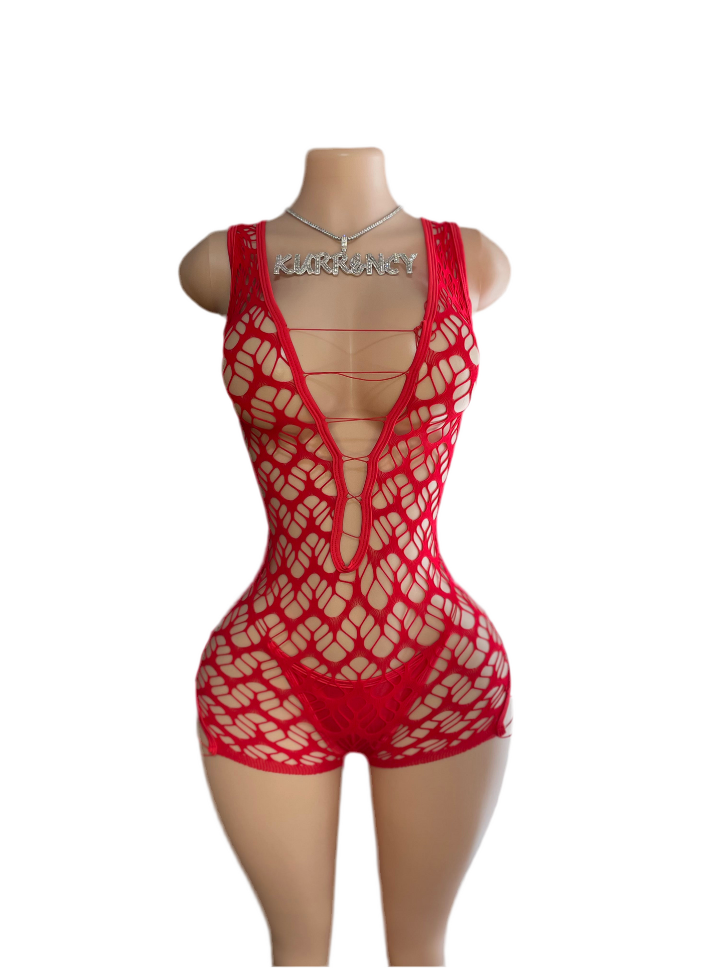 Daisy Red Romper w/ Thongs