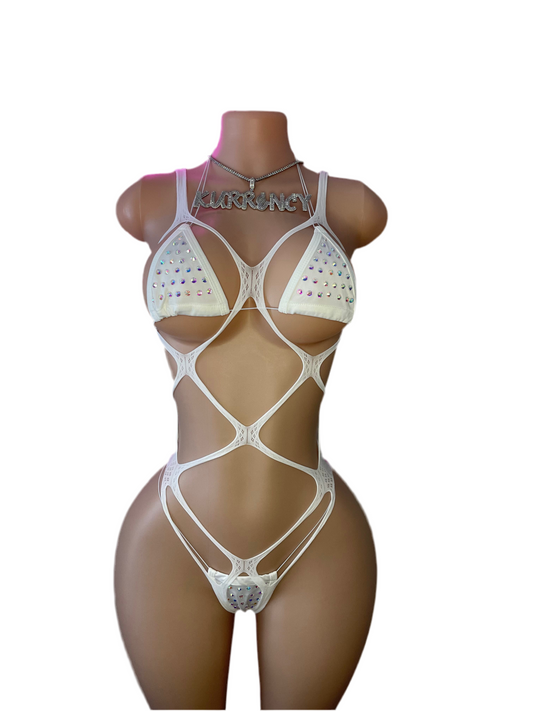 Edible White 3pc Micro Bikini