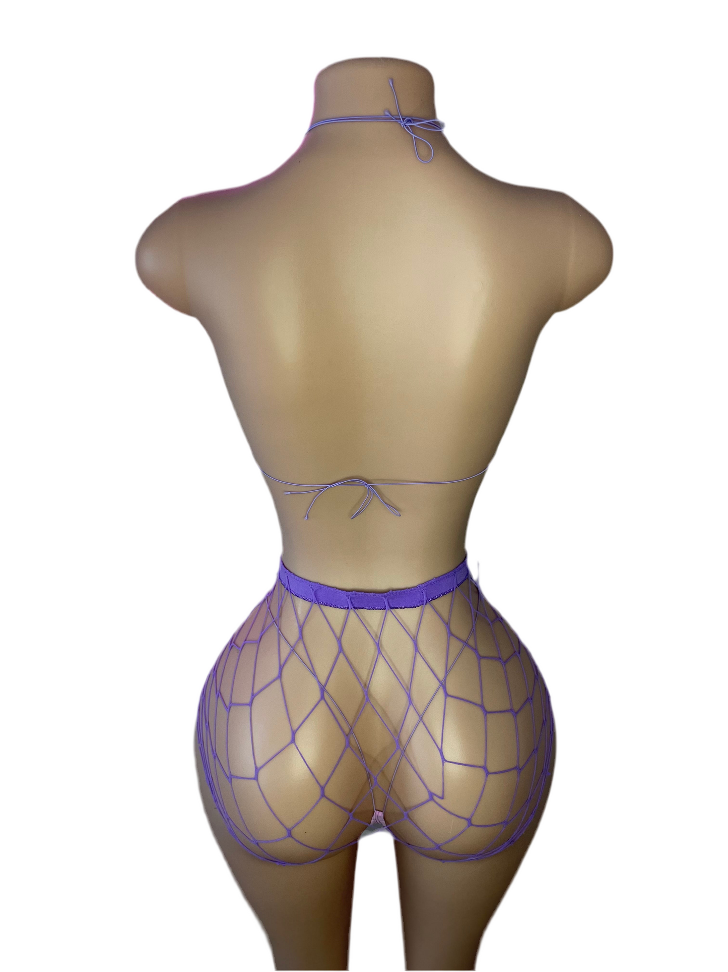 Lavender 3pc Net Bikini Set