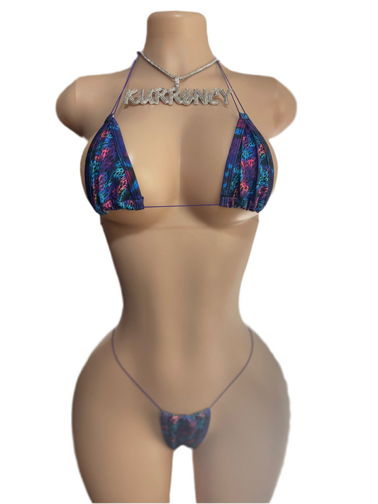 Confetti Purple Micro Bikini Set