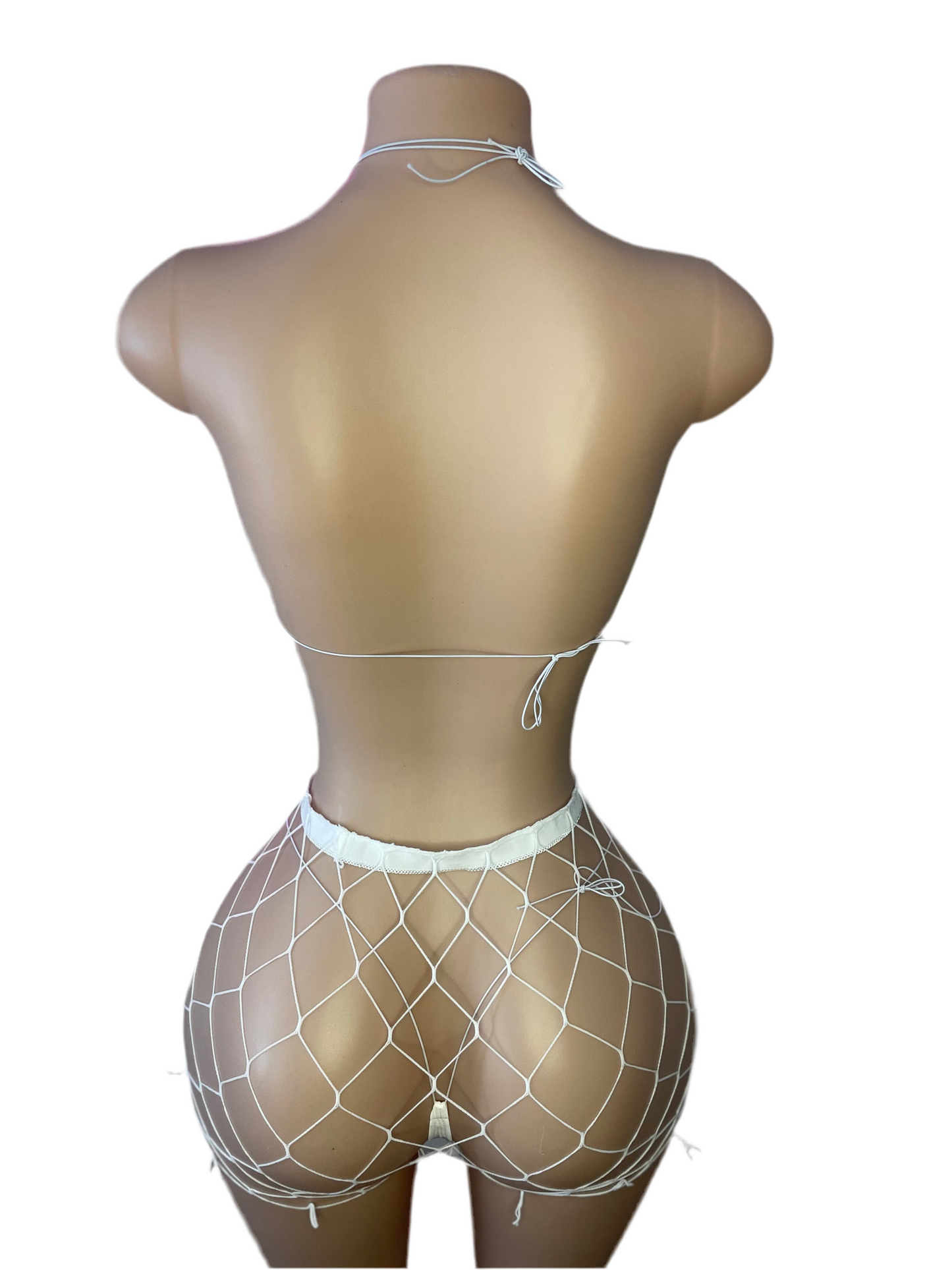 Fishnet White 3pc Micro Bikini