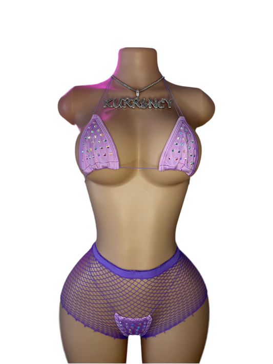 Lavender Hottie 3pc Bikini Set