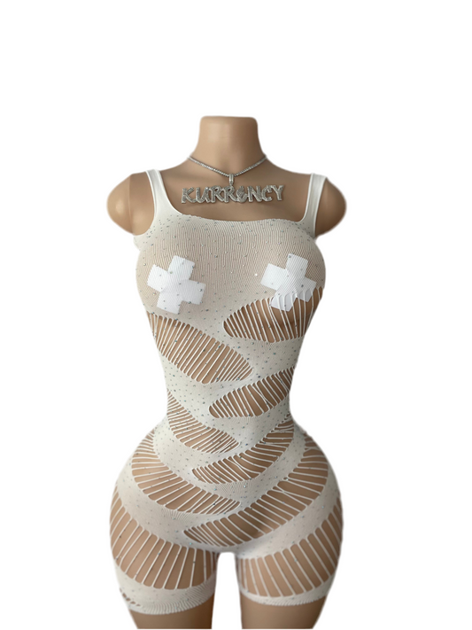 Club Girl White Romper