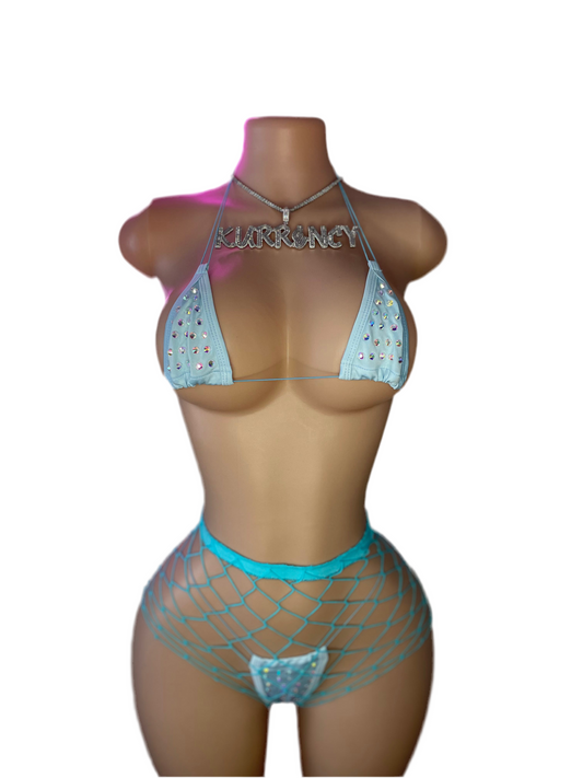 Baby Bleu Net 3pc Micro Bikini