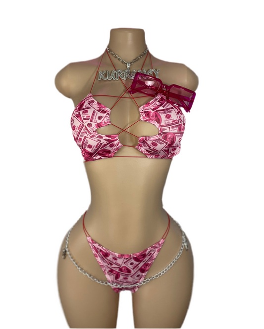 Pink Hundreds Micro Bikini 2pc