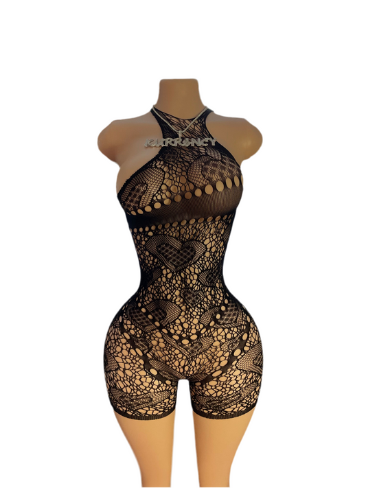 Black Lace Romper