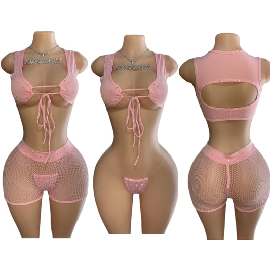 Alexis Lemonade 3pc Micro Bikini Short Set